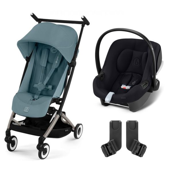 Poussette duo Libelle 4 Stormy Blue + Aton B2 i-Size