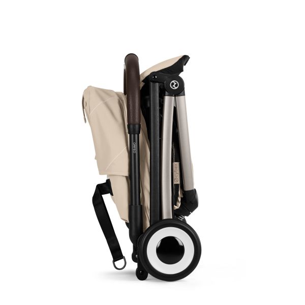 Poussette duo Orfeo 3 compacte Almond Beige avec siège auto Aton B2 i-Size