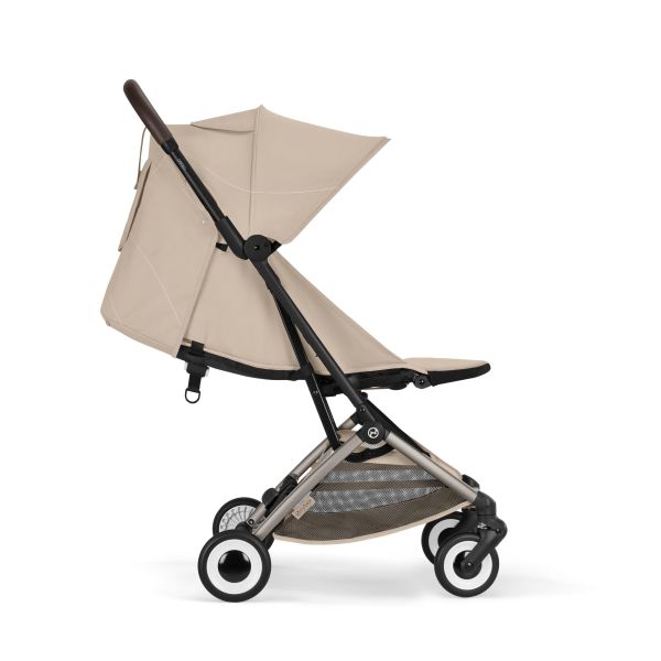 Poussette duo Orfeo 3 compacte Almond Beige avec siège auto Cloud G i-Size