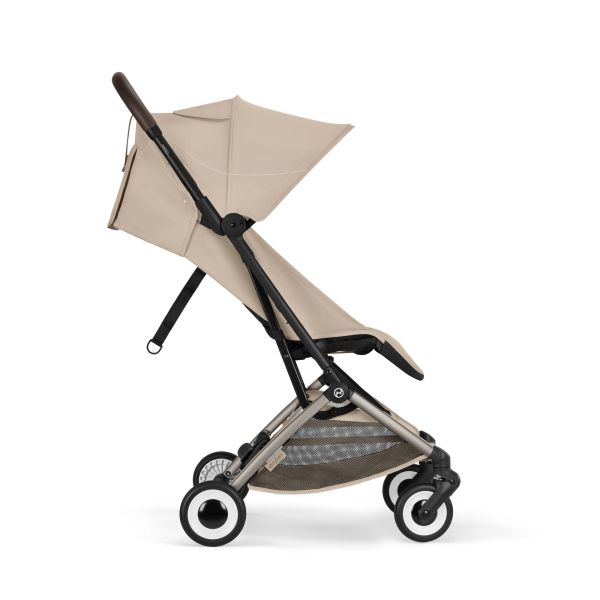 Poussette duo Orfeo 3 compacte Almond Beige avec siège auto Cloud T i-Size