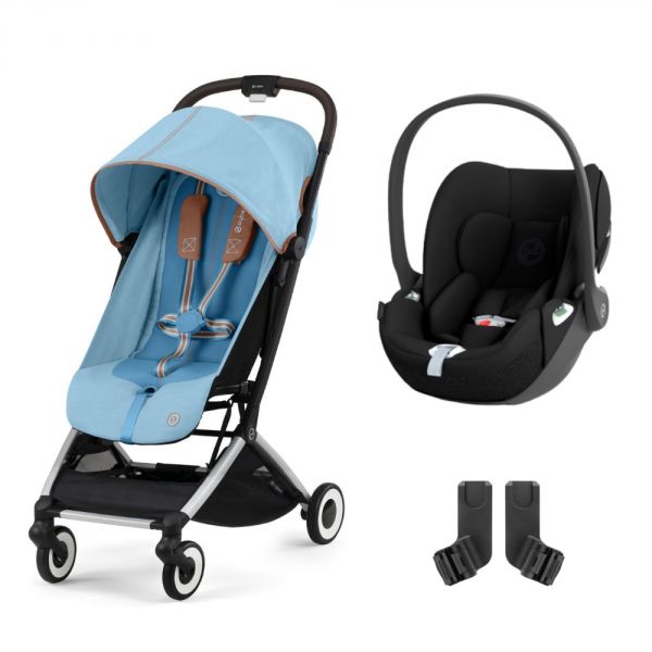 Poussette duo Orfeo Beach Blue + Siège auto Cloud T i-Size