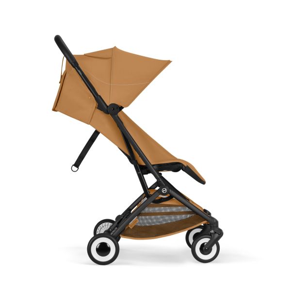 Poussette duo Orfeo 3 compacte Cinnamon Yellow avec siège auto Cloud T i-Size