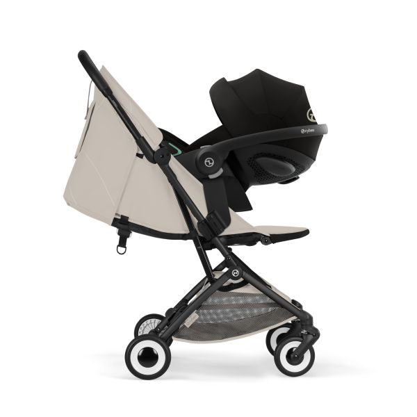 Poussette duo Orfeo 3 compacte Dune Grey avec siège auto Cloud T i-Size