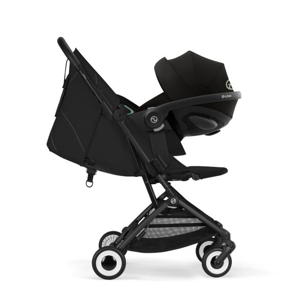 Poussette duo Orfeo 3 compacte Magic Black avec siège auto Cloud T i-Size