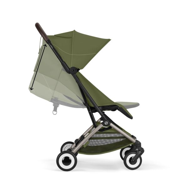 Poussette duo Orfeo 3 compacte Moss Green avec siège auto Cloud G i-Size