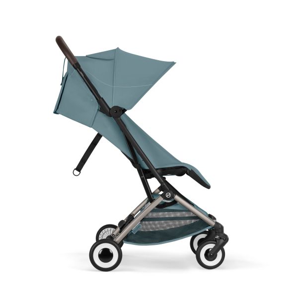 Poussette duo Orfeo 3 compacte Stormy Blue avec siège auto Aton B2 i-Size