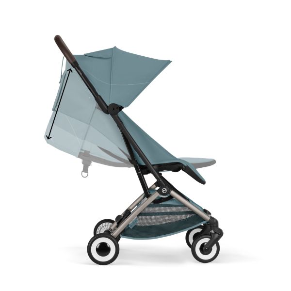 Poussette duo Orfeo 3 compacte Stormy Blue avec siège auto Cloud T i-Size