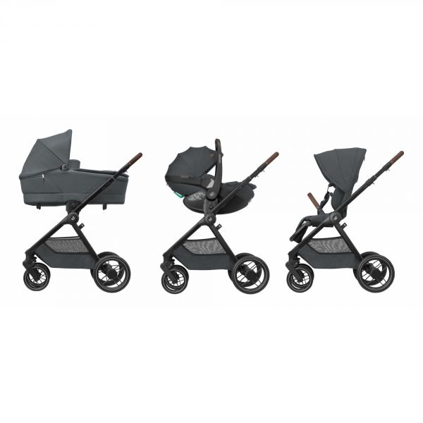 Poussette duo Oxford + Siège auto Coral 360 I-Size Twillic Graphite