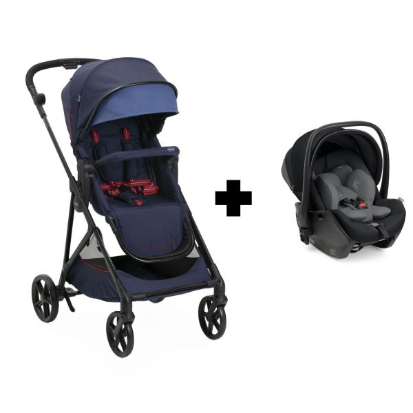 Poussette duo Seety + siège auto First Seat Recline Oxford Blue