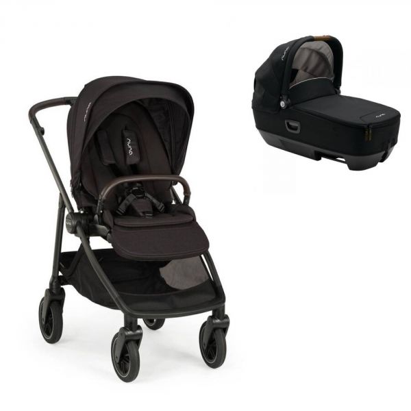 Poussette duo Swiv Caviar + nacelle Cari Next Caviar