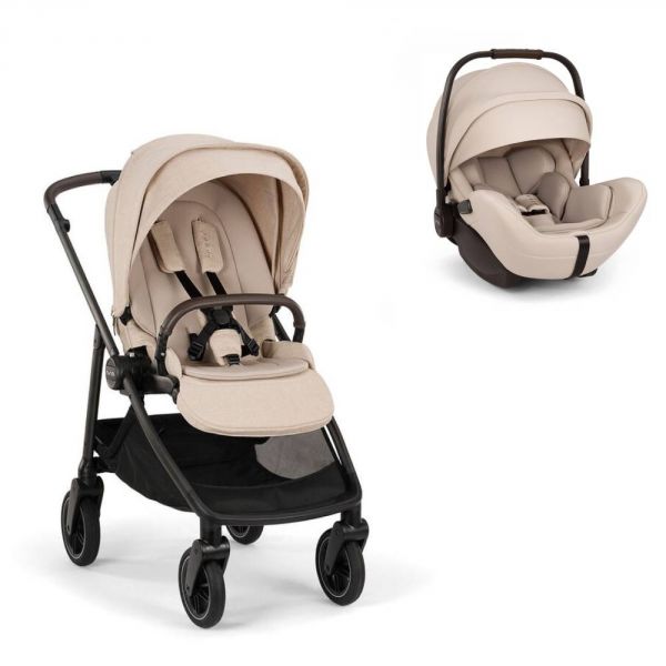 Poussette duo Swiv Biscotti + siège auto Arra Flex Biscotti