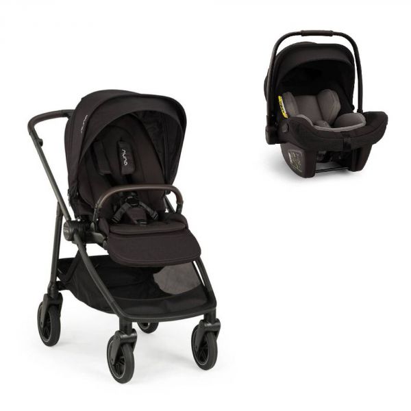 Poussette duo Swiv Caviar + siège auto Pipa Next Caviar