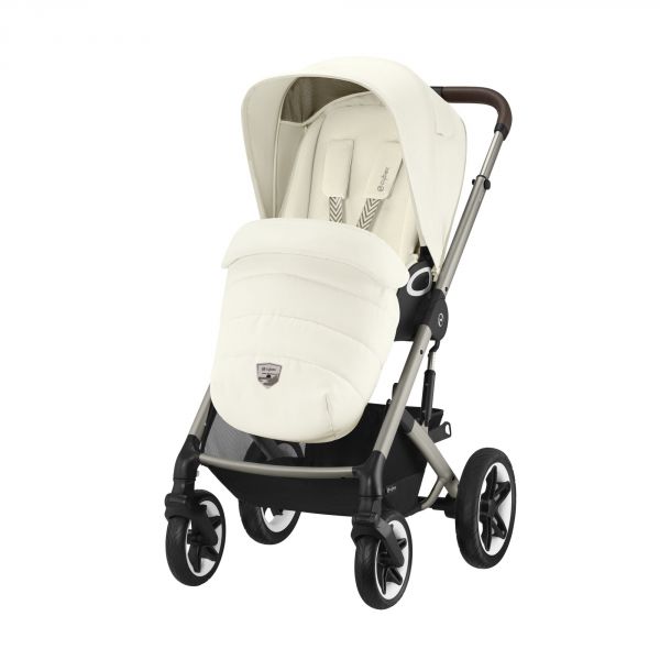 Poussette duo Talos S Lux - châssis taupe - Seashell Beige + Siège auto Aton B2 i-Size