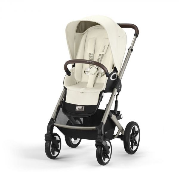 Poussette duo Talos S Lux - châssis taupe - Seashell Beige + Siège auto Aton B2 i-Size