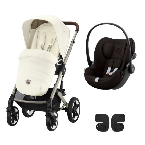 Poussette duo Talos S Lux 2 Seashell Beige + Siège auto Cloud G i-Size