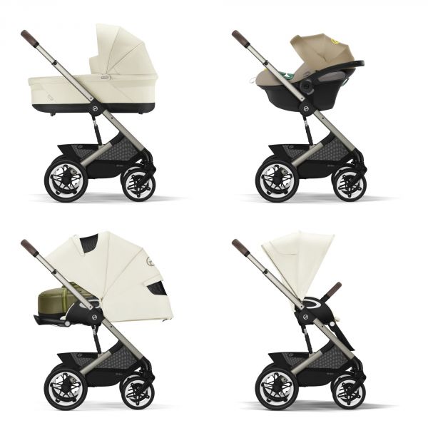 Poussette duo Talos S Lux 2 Seashell Beige + Siège auto Cloud T i-Size