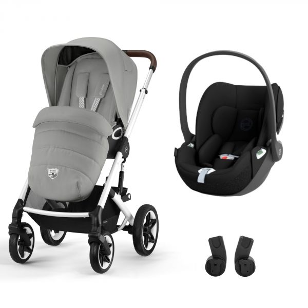 Poussette duo Talos S Lux 2 Stone Grey + Siège auto Cloud T i-Size