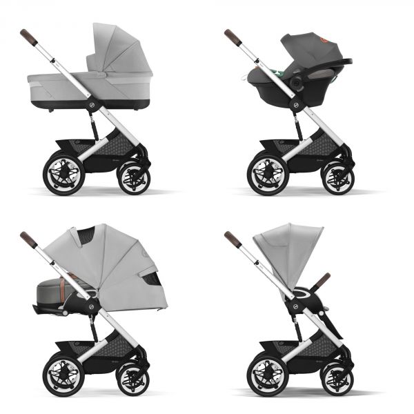 Poussette duo Talos S Lux 2 Stone Grey + Siège auto Cloud T i-Size