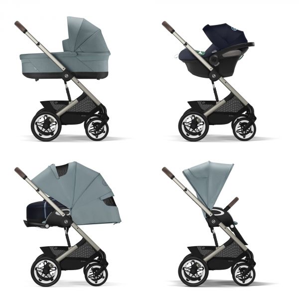 Poussette duo Talos S Lux 2 Stormy Blue + Siège auto Cloud T i-Size