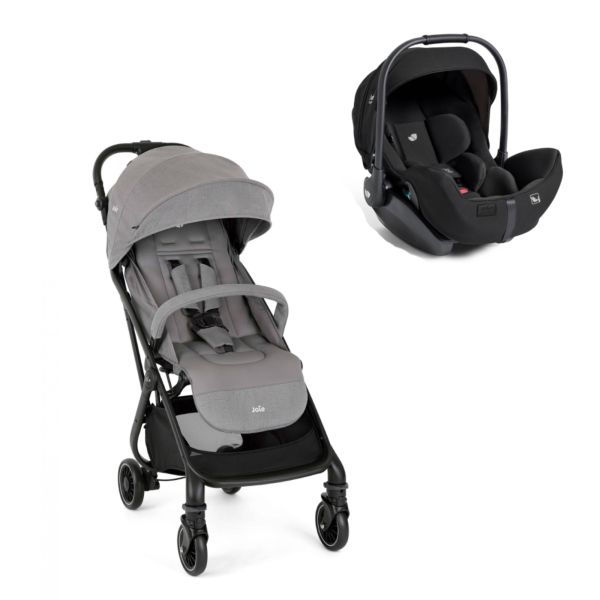 Poussette duo Tourist Pebble + siège auto i-Level Pro Eclipse gris / noir