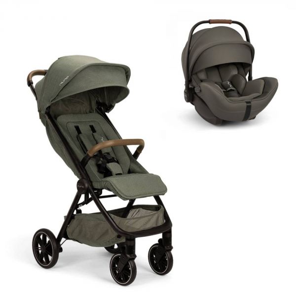 Poussette duo TRVL lx Pine + siège auto Arra Flex Pine