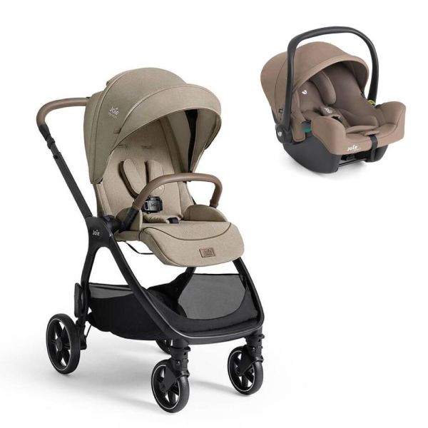 Poussette duo Valora Sandstone + siège auto i-Snug 2 Cashew