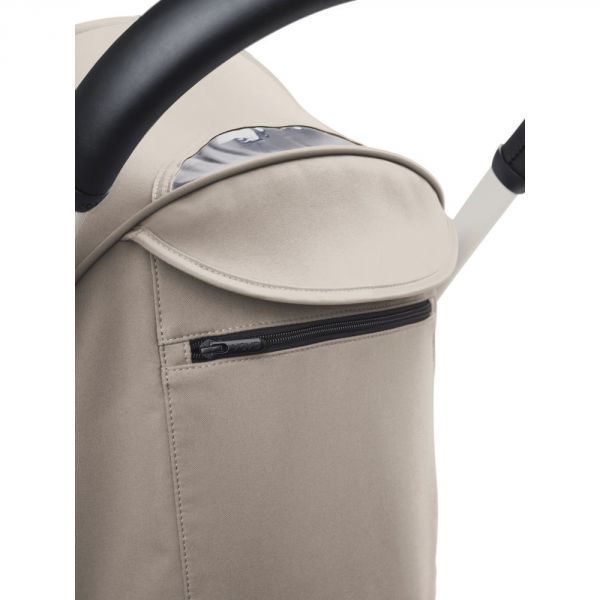 Poussette duo YOYO 3 pack 6+ et siège auto Aton B2 Black - Chassis blanc - Taupe