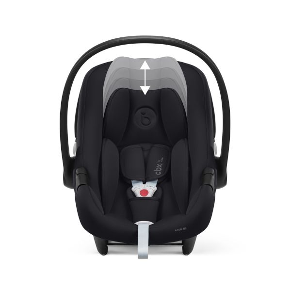 Poussette duo YOYO 3 pack 6+ et siège auto Aton B2 Black - Chassis noir - Monaco