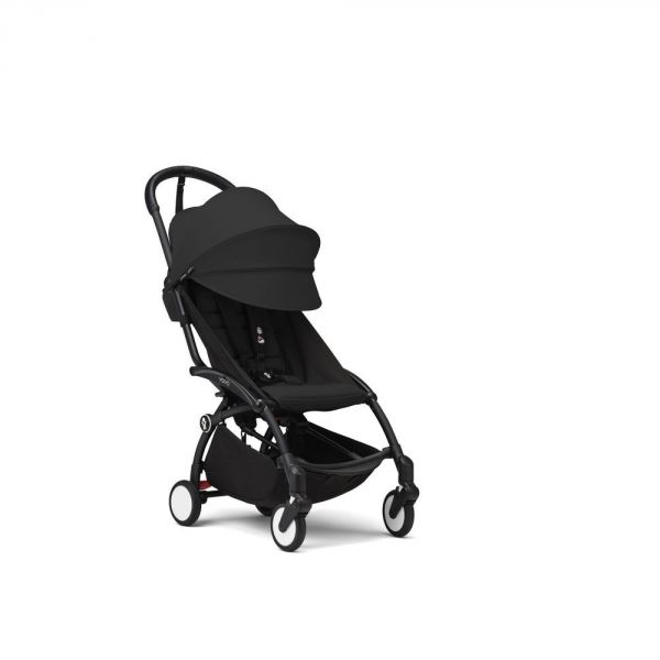 Poussette duo YOYO 3 pack 6+ et siège auto Cloud G Black - Chassis noir - Noir