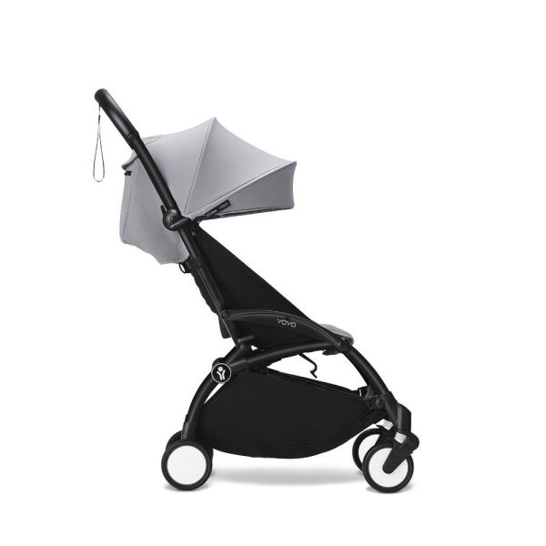 Poussette duo YOYO 3 pack 6+ et siège auto Cloud T plus Black - Chassis noir - Stone