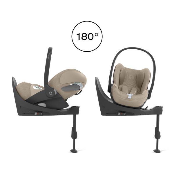 Poussette duo YOYO 3 pack 6+ et siège auto Cloud T plus Beige - Chassis noir - Leopard