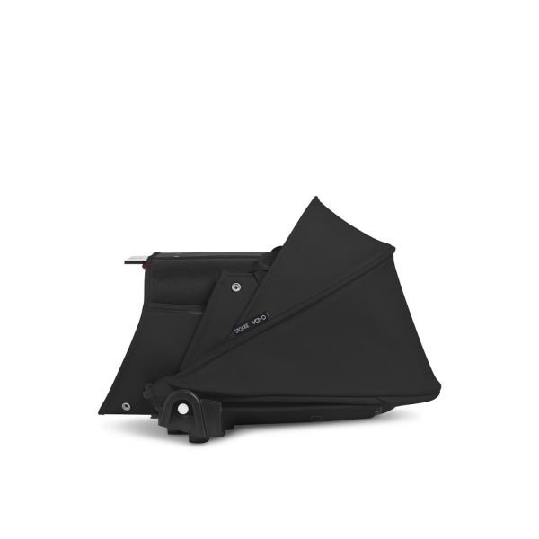 Poussette duo YOYO 3 - Châssis blanc Pack 6+ et nacelle Monaco / Noir
