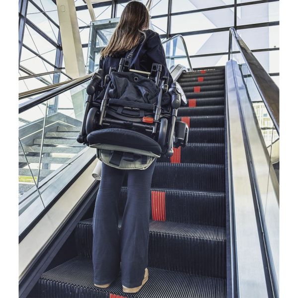 Poussette duo YOYO 3 - Châssis blanc Pack 6+ et nacelle Noir