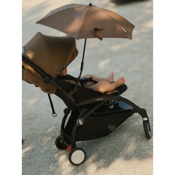 Poussette duo YOYO 3 - Châssis noir Pack 6+ et nacelle Toffee