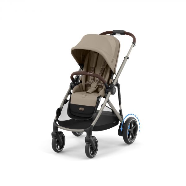 Poussette duo e-Gazelle S Almond Beige + Siège auto Aton B2 i-Size