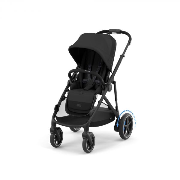 Poussette duo e-Gazelle S Moon Black + Siège auto Aton B2 i-Size