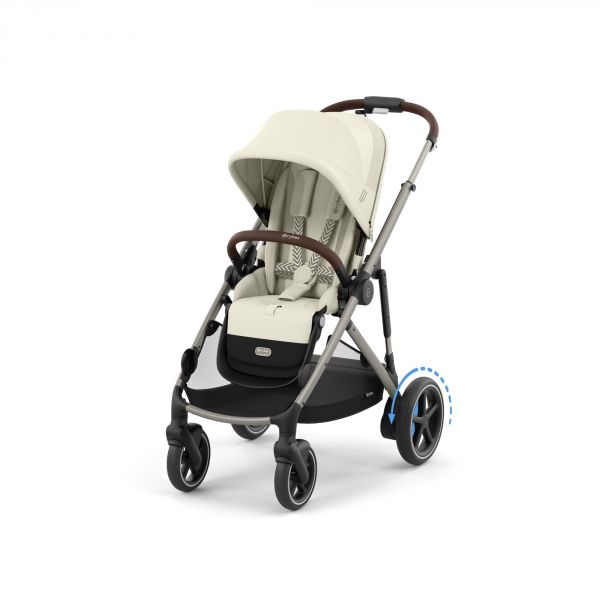 Poussette duo e-Gazelle S Seashell Beige + Siège auto Aton B2 i-Size