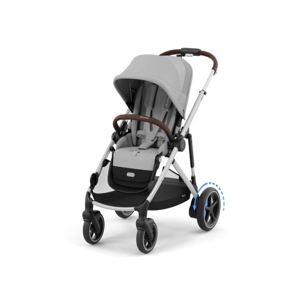 Poussette duo e-Gazelle S Stone Grey + Siège auto Aton B2 i-Size