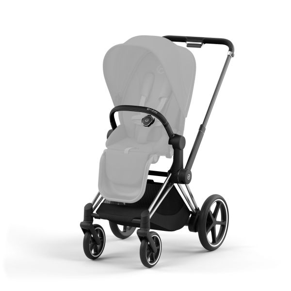 Poussette duo e-Priam 2 Leaf Green châssis Chrome Black + Cloud G i-Size