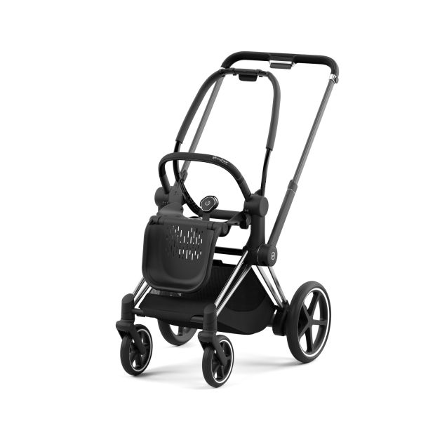 Poussette trio e-Priam 2 Mirage Grey châssis Chrome Black + Cloud G i-Size + Nacelle