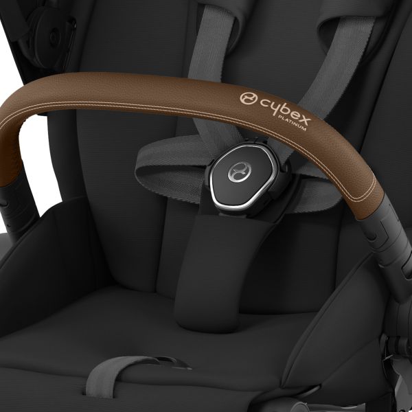 Poussette trio e-Priam 2 Cozy Beige châssis Chrome Brown + Cloud G i-Size + Nacelle