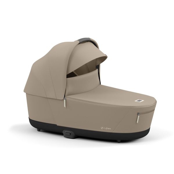 Poussette trio e-Priam 2 Cozy Beige châssis Chrome Brown + Cloud G i-Size + Nacelle