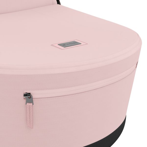 Poussette trio e-Priam 2 Peach Pink châssis Chrome Brown + Cloud G i-Size + Nacelle