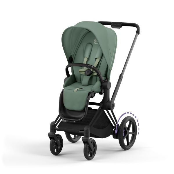 Poussette trio e-Priam 2 Leaf Green châssis Matt Black + Cloud T i-Size + Nacelle