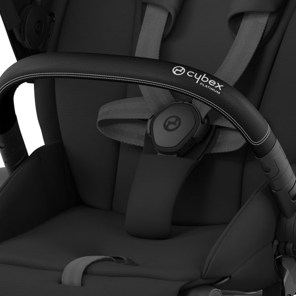 Poussette duo e-Priam 2 Leaf Green châssis Matt Black + Nacelle Luxe