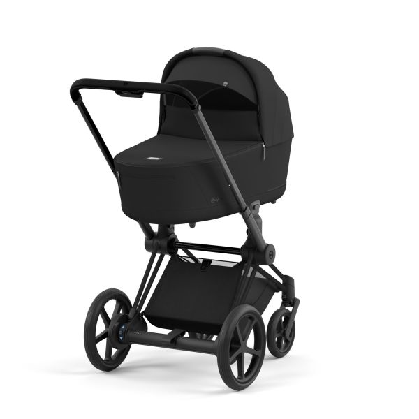Poussette duo e-Priam 2 Sepia Black châssis Matt Black + Nacelle Luxe