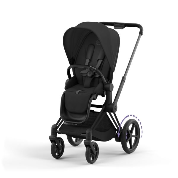Poussette trio e-Priam 2 Sepia Black châssis Matt Black + Cloud G i-Size + Nacelle