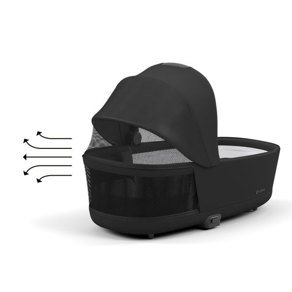 Poussette trio e-Priam 2 Sepia Black châssis Matt Black + Cloud G i-Size + Nacelle
