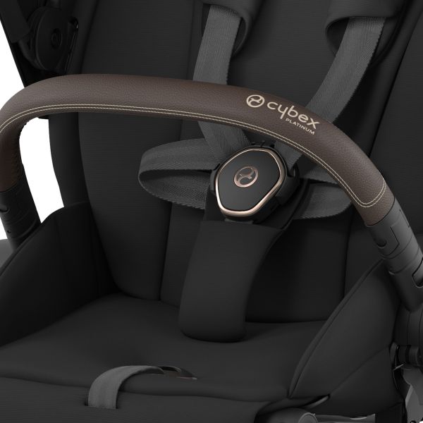 Poussette duo e-Priam 2 Mirage Grey châssis Rose Gold + Nacelle Luxe