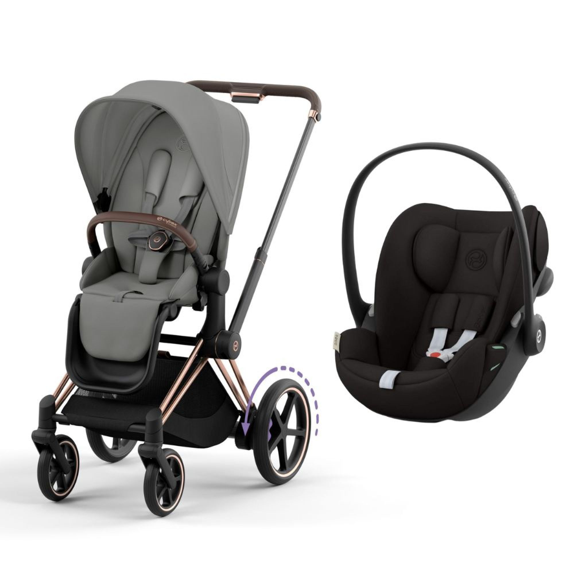 Poussette Duo Poussette Mirage Poussette Duo E-Priam Mirage Grey